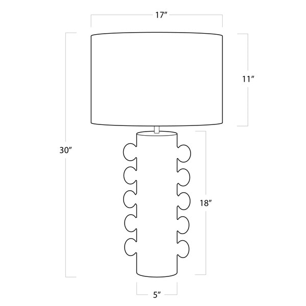 Sanya Metal Table Lamp Line Drawing